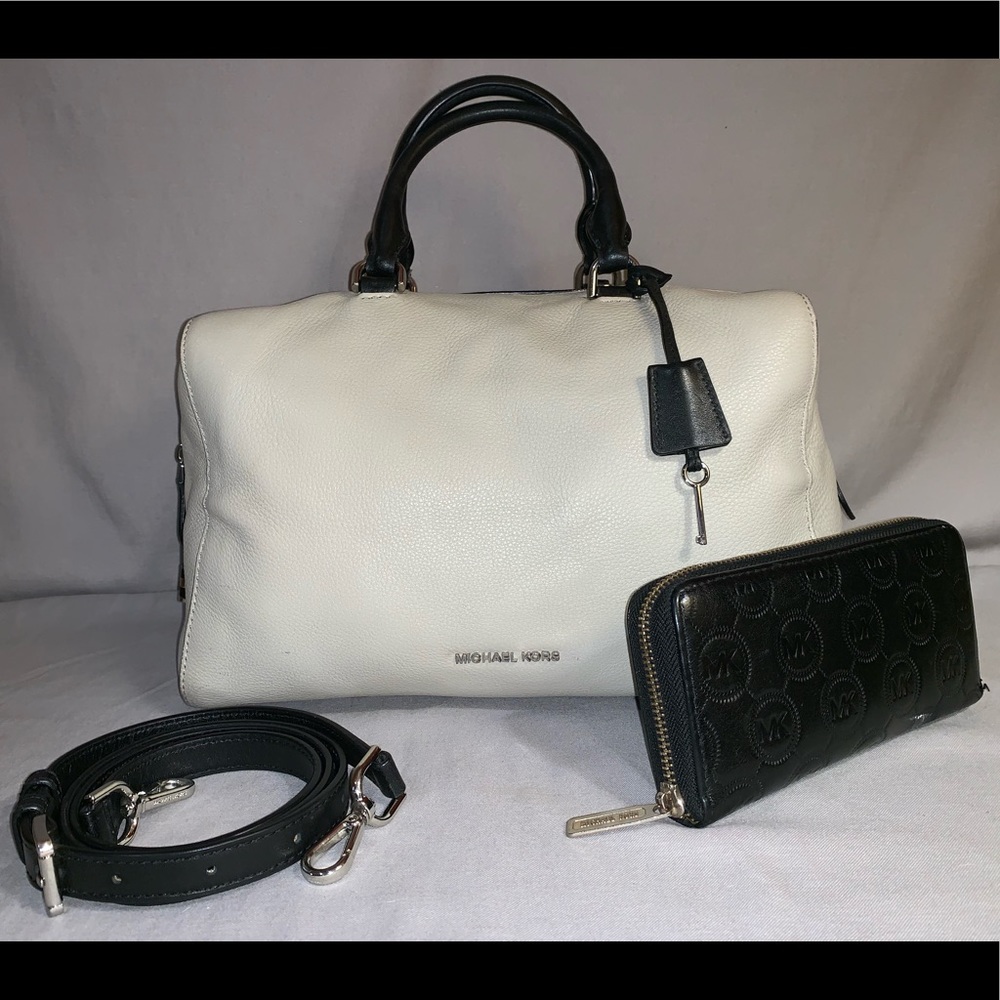 SOLD! - Michael Kors Leather Satchel w/Free Wallet